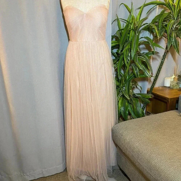 Jenny Yoo Dress Pink Peach Orange Annabelle Convertible Bridesmaid Dress Size 12 - Picture 3 of 16
